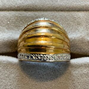 Gold plated sterling silver 925 ring